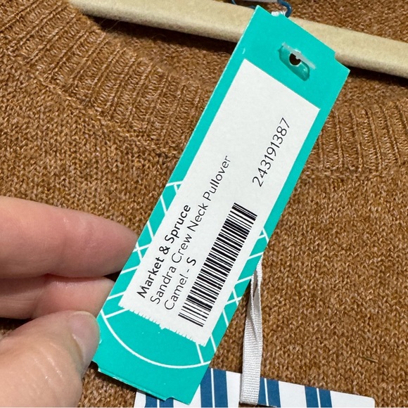 Market Spruce Stitch Fix NWT Sandra Crew Neck Pullover Camel Women Size S Fall - Picture 3 of 7